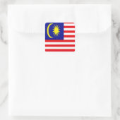 Malaysia-Flagge Quadratischer Aufkleber (Tasche)