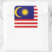 Malaysia-Flagge Quadratischer Aufkleber (Tasche)