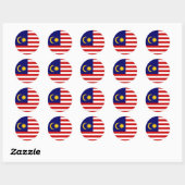 Malaysia-Flagge Runder Aufkleber (Blatt)
