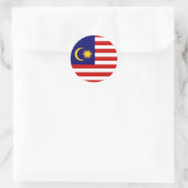 Malaysia-Flagge Runder Aufkleber (Tasche)
