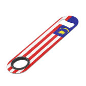 Malaysia-Flagge Speed Flaschenöffner (Rückseite Schrägansicht)