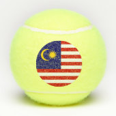 Malaysia-Flagge Tennisbälle (Rückseite)