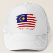 Malaysia-Flagge Truckerkappe (Vorderseite)