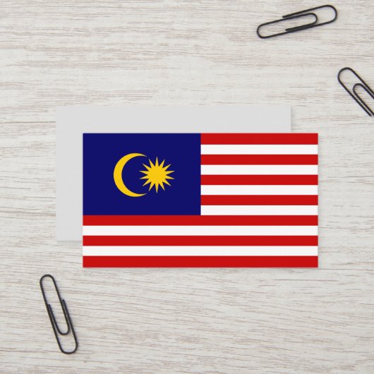 Malaysia-Flagge Visitenkarte (Vorderseite/Rückseite Beispiel)