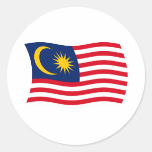 Malaysia-Flaggen-Aufkleber Runder Aufkleber