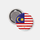 Malaysia-Flaggenmagnet Magnet (Vorderseite/Rückseite)