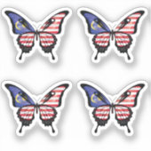 Malaysia Frack Butterfly Flag Aufkleber (Vorderseite)