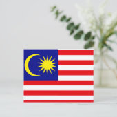 Malaysia Hochwertige Flagge Postkarte (Stehend Vorderseite)