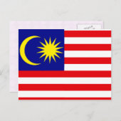 Malaysia Hochwertige Flagge Postkarte (Vorne/Hinten)