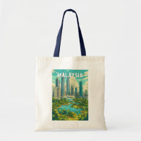 Malaysia Illustration Reise Kunst Vintage