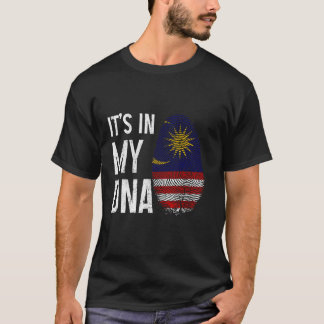 Malaysia ist in meinem malaysischen DNA-Flaggenpri T-Shirt