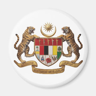 Malaysia Landeswappen Symbol Emblem Flagge Tiger Magnet
