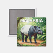 Malaysia Malayan Tapir Magnet (Vorderseite/Rückseite)