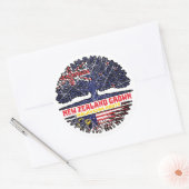 Malaysia Malaysian New Zealander New Zealand Tree Runder Aufkleber (Umschlag)