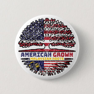 Malaysia Malaysian US American USA United Staaten Button