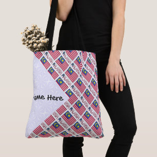 Malaysia Malaysische Flagge Kachel Schwarz Persona Tasche