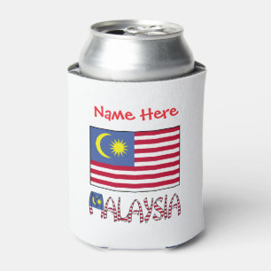 Malaysia Malaysische Flagge Rot Personalisiert Dosenkühler