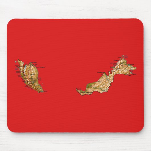 Malaysia Map Mousepad (Vorne)