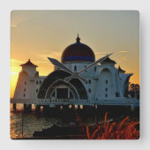 Malaysia - Melaka Quadratische Wanduhr (Vorderseite)