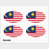 Malaysia - Oval-Aufkleber im europäischen Stil Ovaler Aufkleber (Blatt)