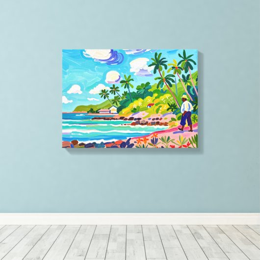 Malaysia - Premium Wrapped Canvas Leinwanddruck (Insitu (Holzboden))