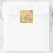 Malaysia Quadratischer Aufkleber (Tasche)