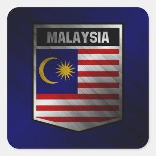 Malaysia Quadratischer Aufkleber