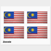 Malaysia Rechteckiger Aufkleber (Blatt)