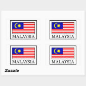 Malaysia Rechteckiger Aufkleber (Blatt)