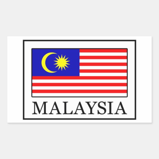 Malaysia Rechteckiger Aufkleber (Vorderseite)