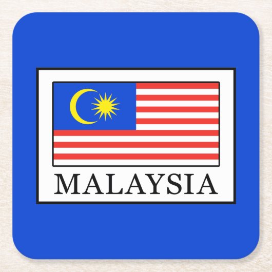 Malaysia Rechteckiger Pappuntersetzer (Vorderseite)