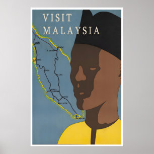 Malaysia Reiseplakat Penang Kunstgeschenk (XR4504) Poster