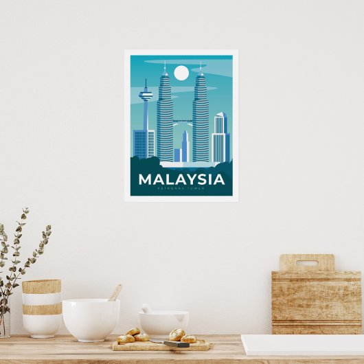 MALAYSIA Reiseplakat Poster (Küche)