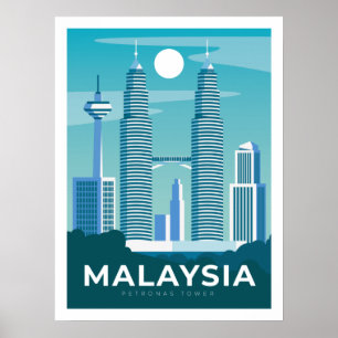MALAYSIA Reiseplakat Poster