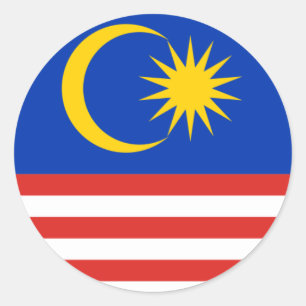 Malaysia Runder Aufkleber