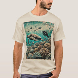 Malaysia Scuba Diving Distressed Grunge T-Shirt