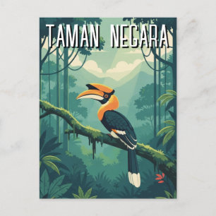 Malaysia Taman Negara Hornbill Postkarte