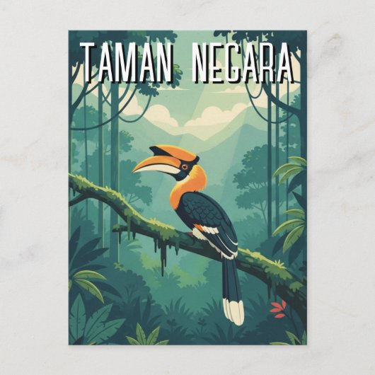 Malaysia Taman Negara Hornbill Postkarte (Vorderseite)