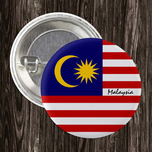Malaysia-Taste, patriotische Malaysia Flag-Mode Button
