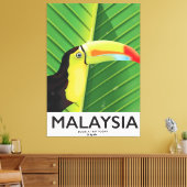 Malaysia Toucan Reiseplakat Leinwanddruck (Insitu (Wohnzimmer))