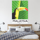 Malaysia Toucan Reiseplakat Leinwanddruck (Insitu (Schlafzimmer))