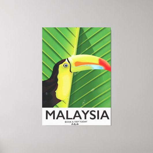 Malaysia Toucan Reiseplakat Leinwanddruck (Vorderseite)