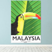 Malaysia Toucan Reiseplakat Leinwanddruck (Insitu (Holzboden))