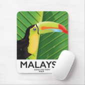 Malaysia Toucan Reiseplakat Mousepad (Mit Mouse)