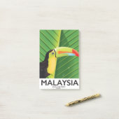 Malaysia Toucan Reiseplakat Post-it Klebezettel (Auf Schreibtisch)