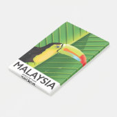 Malaysia Toucan Reiseplakat Post-it Klebezettel (angewinkelt)