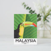 Malaysia Toucan Reiseplakat Postkarte (Stehend Vorderseite)