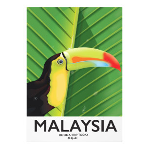 Malaysia-Tukan-Reiseposter Fotodruck
