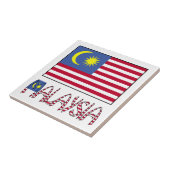 Malaysia und malaysische Flagge Fliese (Seite)