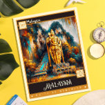 Malaysia | Vintage Malerei Postkarte<br><div class="desc">Mit unserer malaysischen Vintagen Malerkarte können Sie sich auf eine Reise durch Zeit und Kultur begeben. Tauchen Sie ein in die lebhaften Farben und dynamischen Pinselstriche, die dieses exotische Ziel in einer faszinierenden Mischung aus Abstraktion und Realismus zum Leben erwecken. Die Postkarte ist in einem Vintagen Malstil gehalten und zeigt...</div>